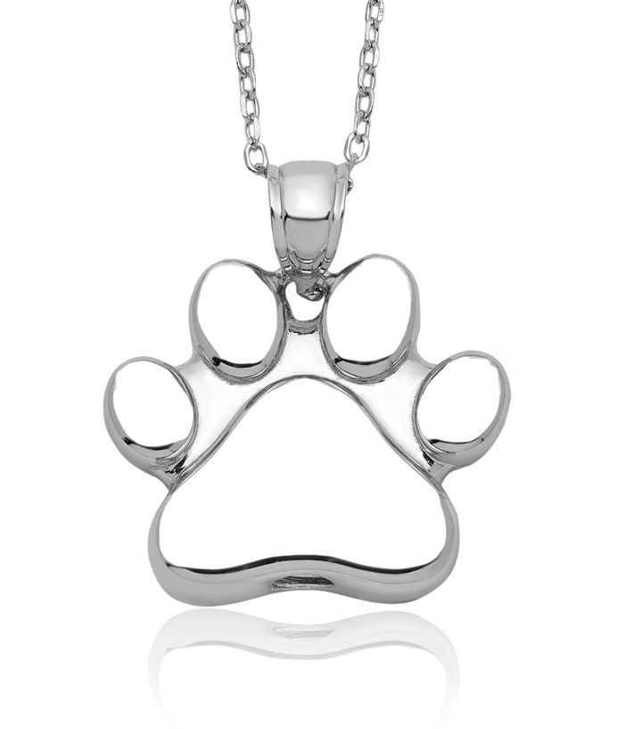 925 Sterling Silver Paw Print Pet Ash Holder Chain Urn Necklace for Ashes Cremation Jewelry