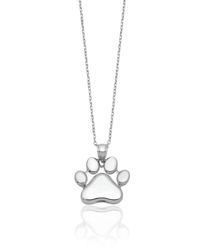 925 Sterling Silver Paw Print Pet Ash Holder Chain Urn Necklace for Ashes Cremation Jewelry