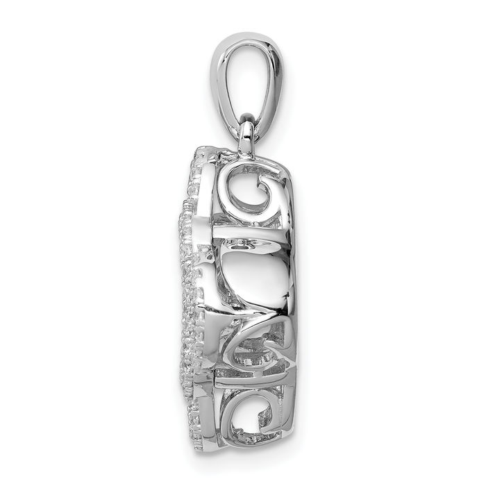 925 Sterling Silver Cubic Zirconia CZ Necklace Chain Pendant Charm