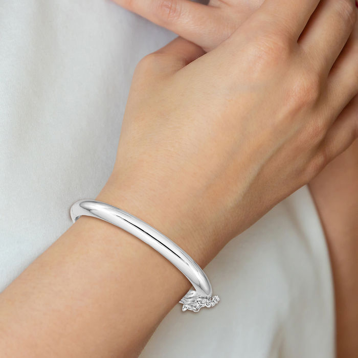 925 Sterling Silver 5mm Bangle Bracelet