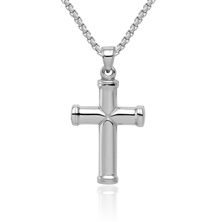 925 Sterling Silver Reversible Latin Mexican Holy Cross Necklace Religious Chain Pendant Jesus Christ Charm