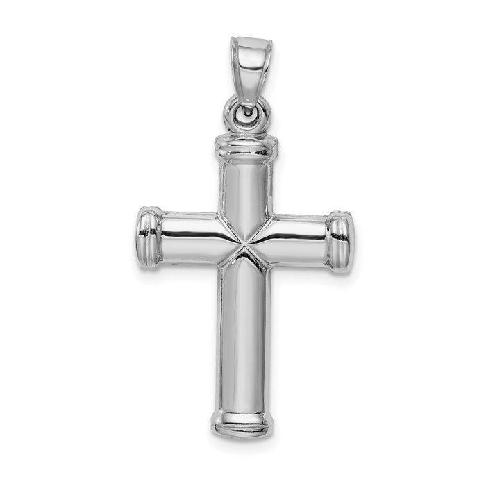 925 Sterling Silver Reversible Latin Mexican Holy Cross Necklace Religious Chain Pendant Jesus Christ Charm