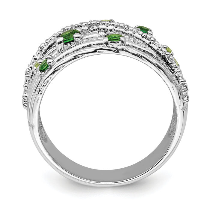 Stunning 925 Sterling Silver hotsell Peridot Chrome Diopside Ring