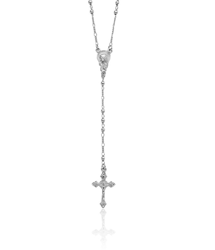 ☆TATIANA☆ Silver 925 Rose Beads Ribbon Necklace NZ2125 Mother's Simulated Gemstone Graduated Twisted Ribbon Wrapped