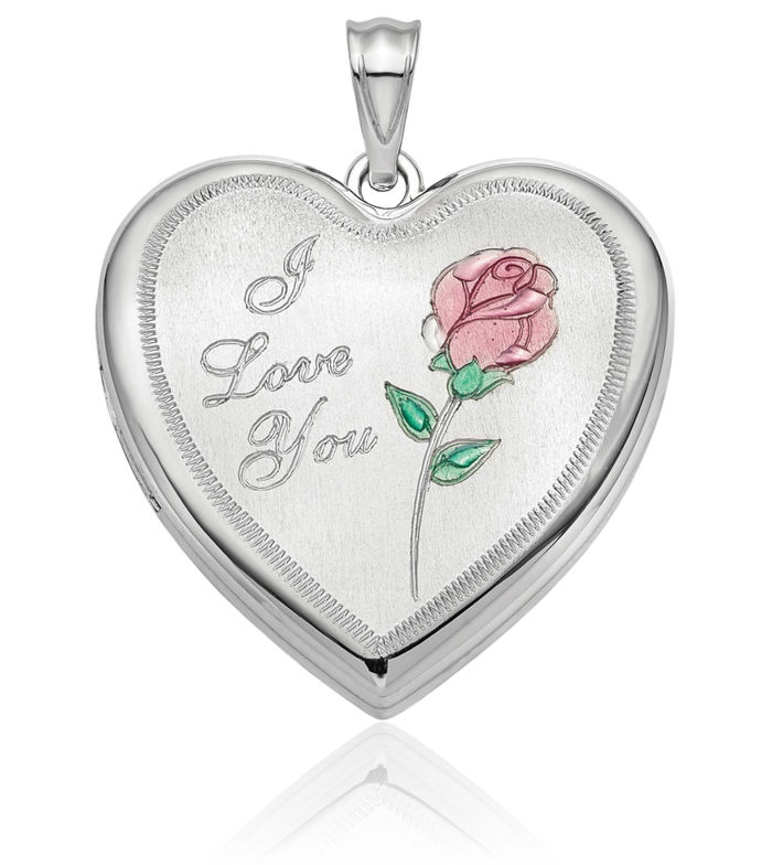 925 Sterling Silver Rose Ash Holder Heart Personalized Photo Locket Cremation Necklace Memorial Charm Urn Pendant