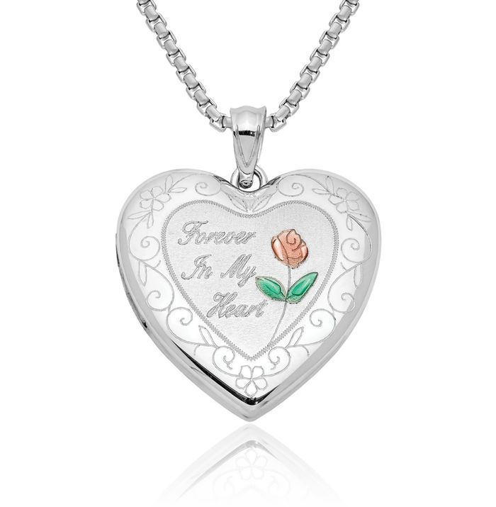 925 Sterling Silver Rose Ash Holder Heart Personalized Photo Locket Cremation Necklace Memorial Charm Urn Pendant