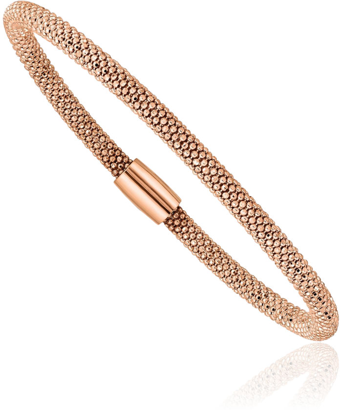 925 Sterling Silver Rose Tone Chain Bracelet