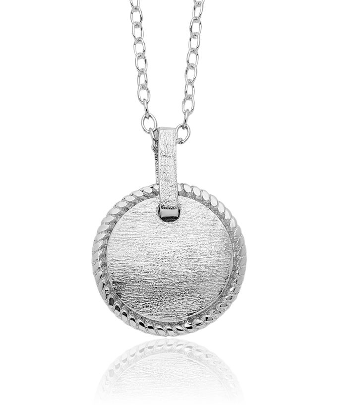 925 Sterling Silver Circle Round Geometric Necklace Chain