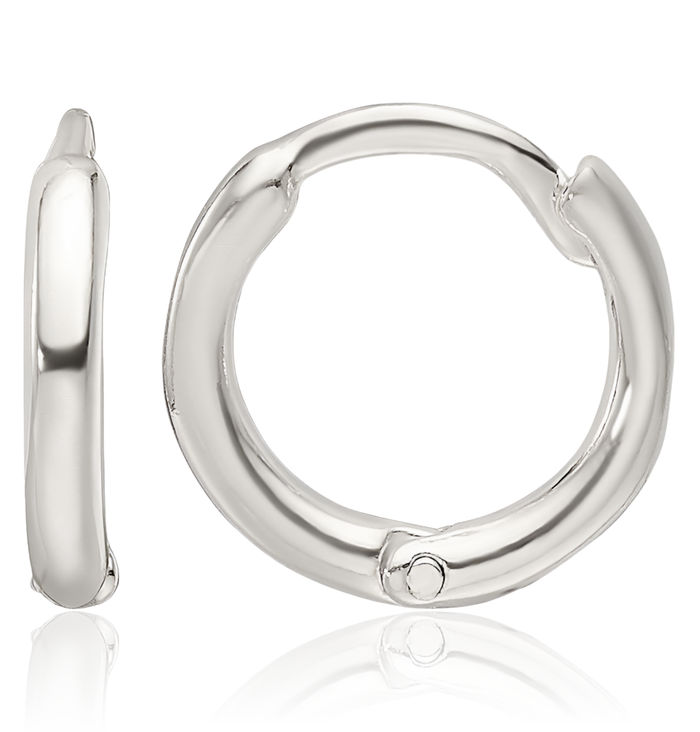 925 Sterling Silver Round Huggie Mini Small Hoop Earrings