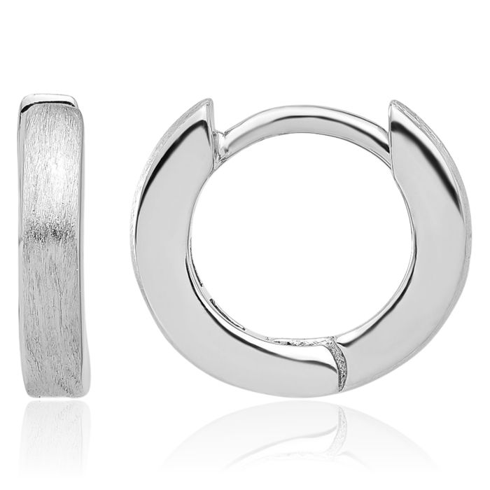 925 Sterling Silver Round Huggie Mini Small Hoop Earrings