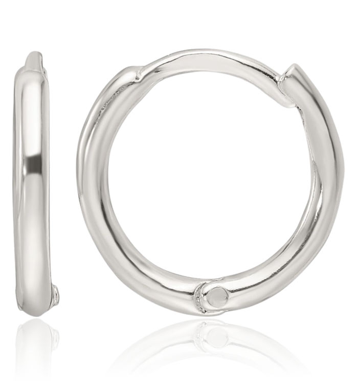 925 Sterling Silver Round Huggie Mini Small Hoop Earrings
