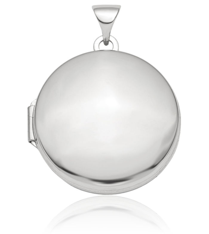 925 Sterling Silver Round Personalized Photo Locket Necklace Picture Pendant Charm