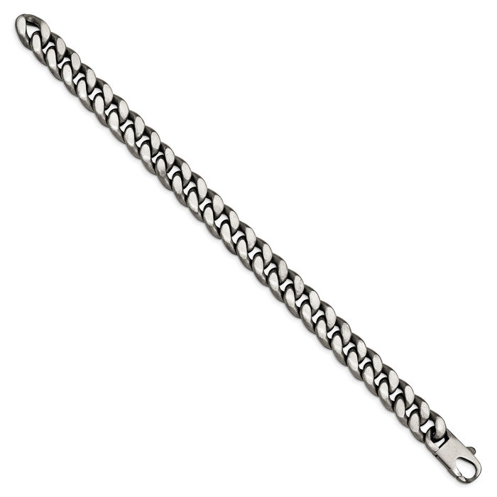 925 Sterling Silver Vintage Curb Link Chain Bracelet