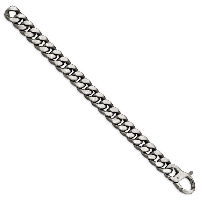 925 Sterling Silver Vintage Curb Link Chain Bracelet