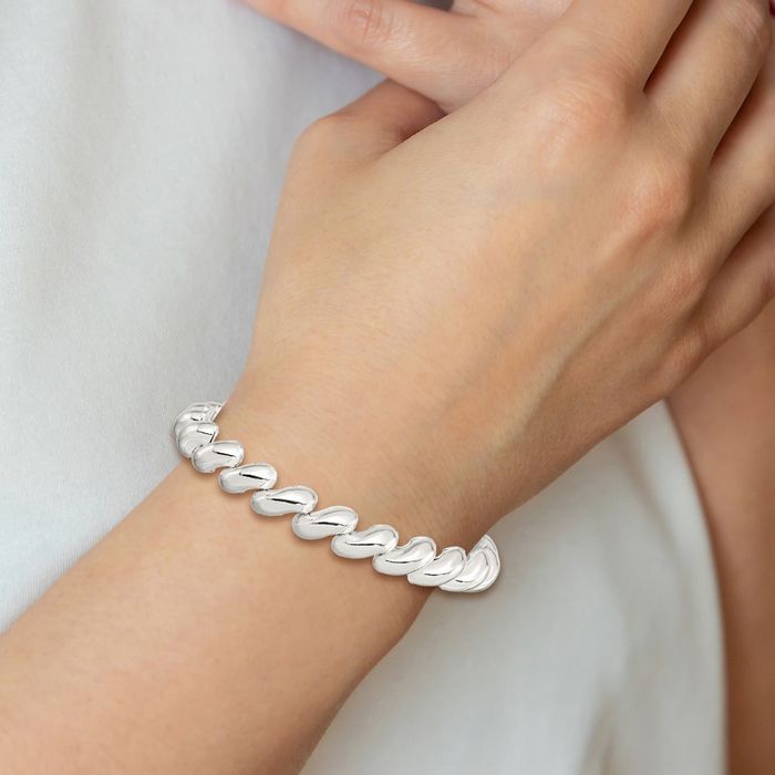 925 Sterling Silver San Marco Chain Bracelet