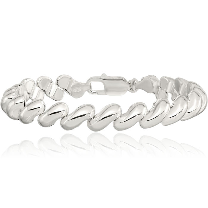 925 Sterling Silver San Marco Chain Bracelet