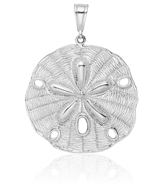 925 Sterling Silver Sand Dollar Sea Star Starfish Necklace Chain Pendant Charm