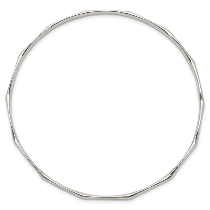 925 Sterling Silver Slip On Bangle Bracelet