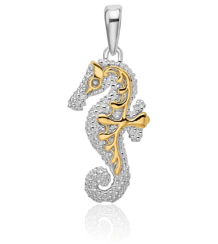 925 Sterling Silver Seahorse Necklace Chain Pendant Charm