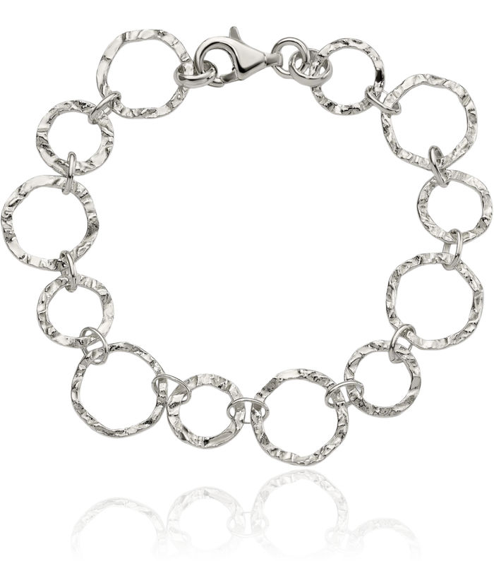 925 Sterling Silver Single Link Chain Charm Bracelet