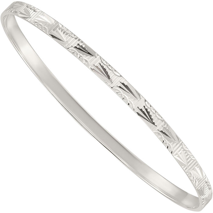 925 Sterling Silver Slip On Bangle Bracelet