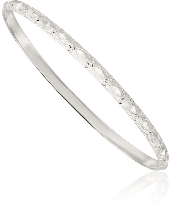 925 Sterling Silver Slip On Bangle Bracelet