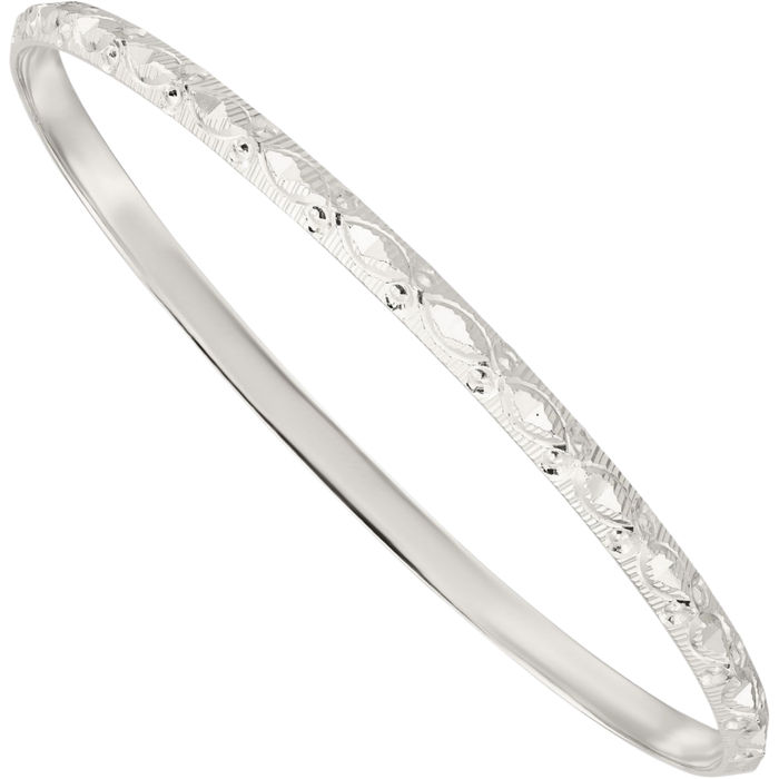 925 Sterling Silver Slip On Bangle Bracelet