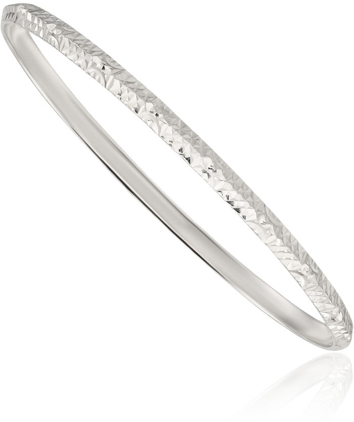 925 Sterling Silver Slip On Bangle Bracelet