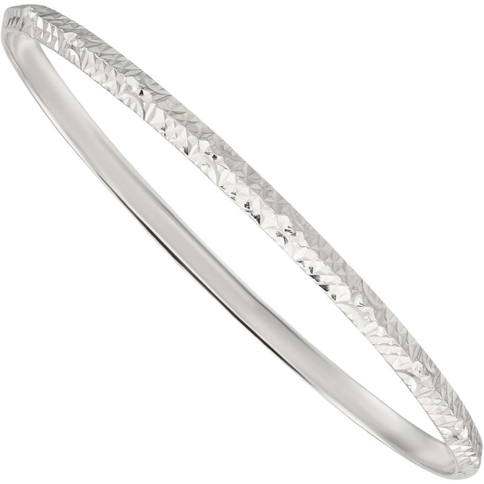 925 Sterling Silver Slip On Bangle Bracelet