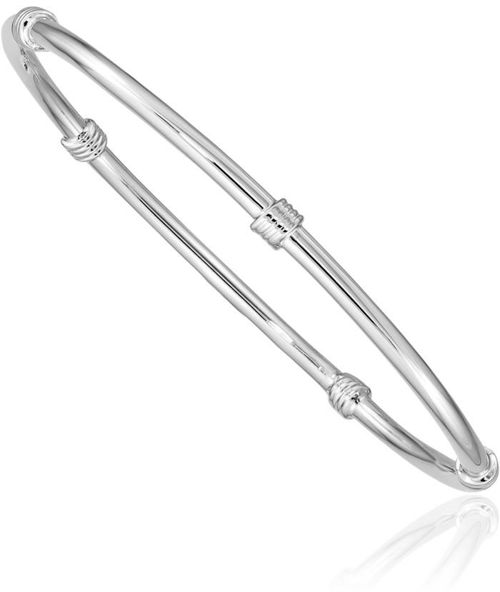 925 Sterling Silver Slip On Bangle Bracelet