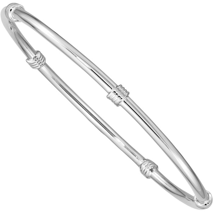 925 Sterling Silver Slip On Bangle Bracelet