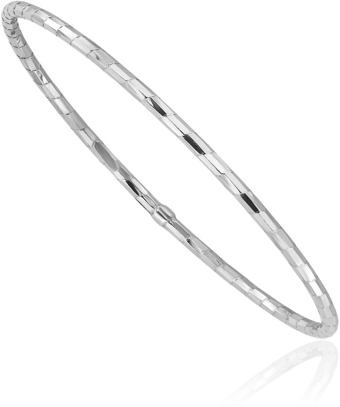 925 Sterling Silver Slip On Bangle Bracelet