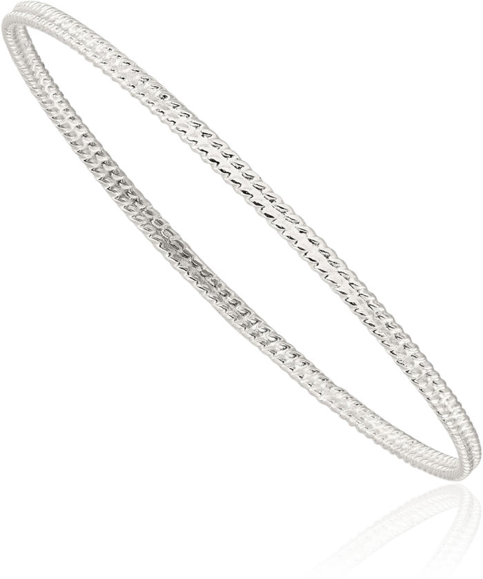 925 Sterling Silver Slip On Bangle Bracelet