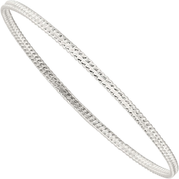 925 Sterling Silver Slip On Bangle Bracelet