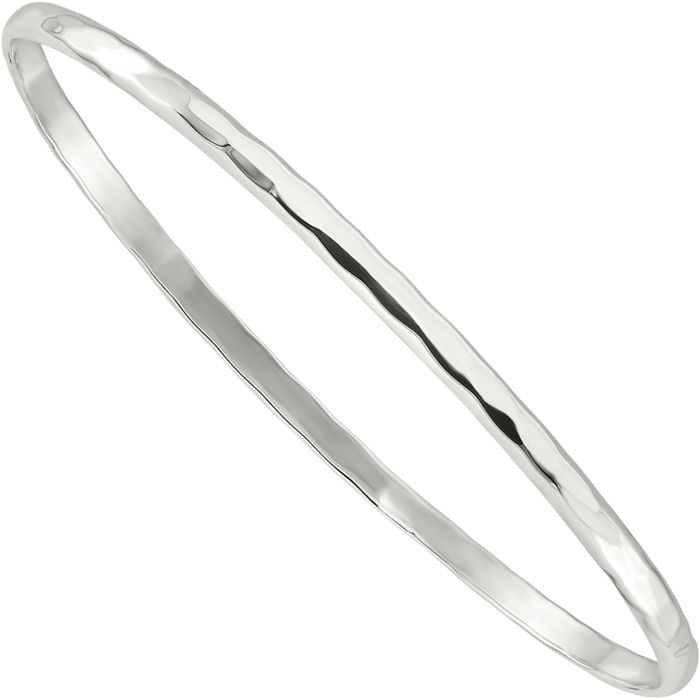 925 Sterling Silver Slip On Bangle Bracelet