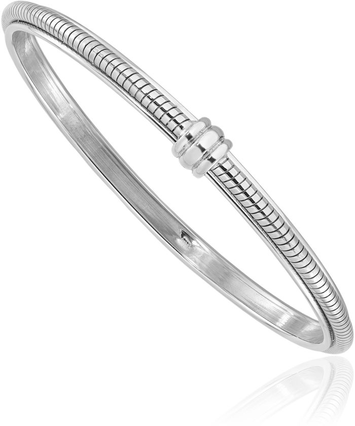 925 Sterling Silver Slip On Bangle Bracelet