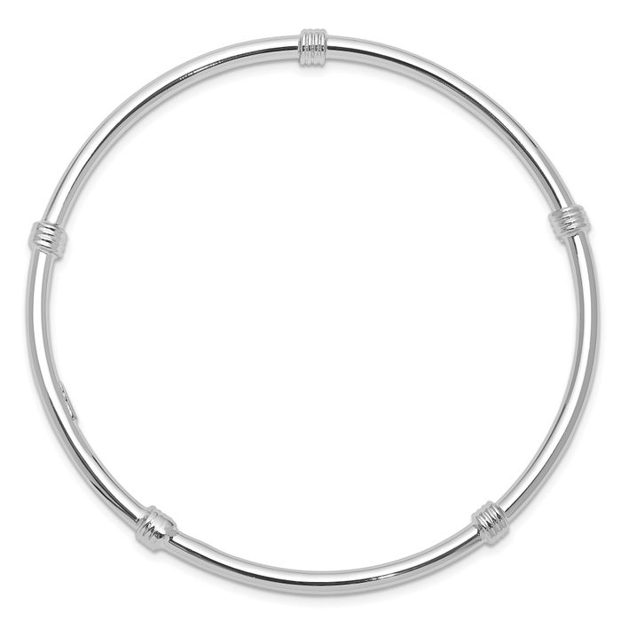 925 Sterling Silver Slip On Bangle Bracelet