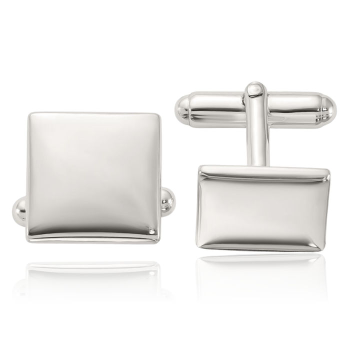 925 Sterling Silver Square Cuff Links