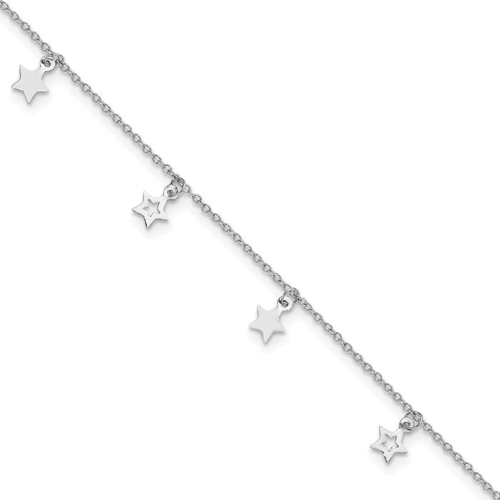 925 Sterling Silver Star Anklet Summer Beach Foot Ankle Bracelet