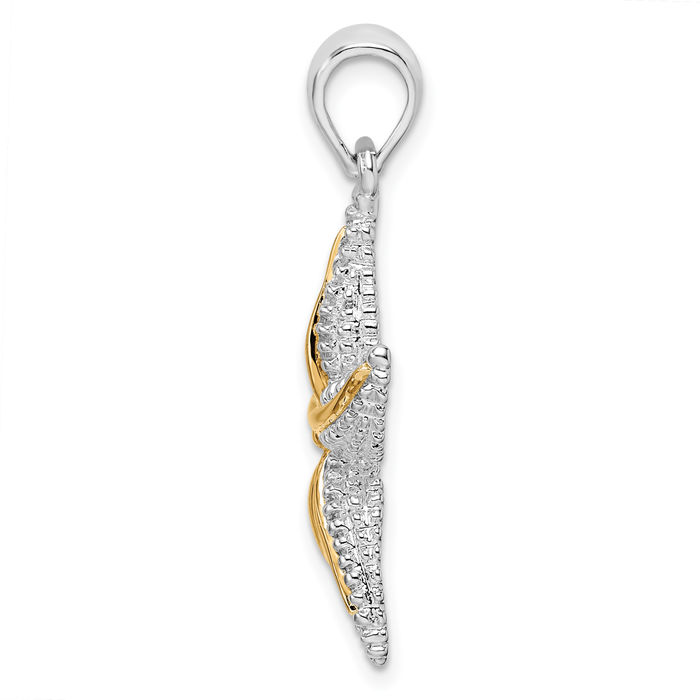 925 Sterling Silver Starfish Necklace Chain Pendant Charm