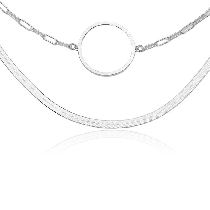 925 Sterling Silver Strand Chain Layering Necklace