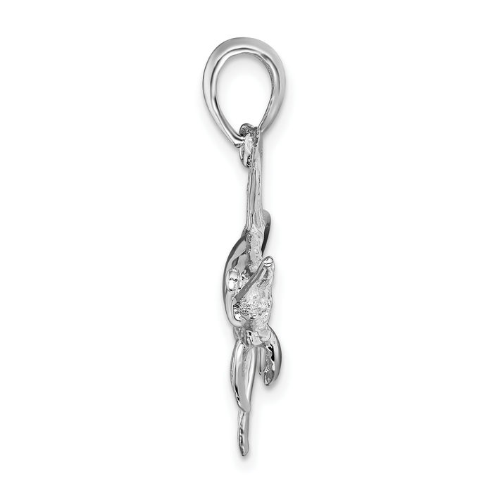 925 Sterling Silver Swordfish Necklace Chain Pendant Charm