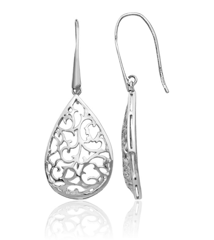 925 Sterling Silver Teardrop Drop Dangle Earrings