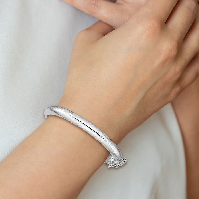 925 Sterling Silver 5mm Bangle Bracelet