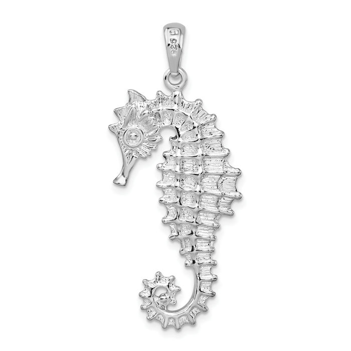 925 Sterling Silver Seahorse Necklace Chain Pendant Charm