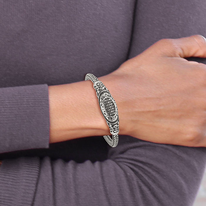 925 Sterling Silver Vintage Bangle Bracelet