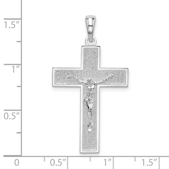 925 Sterling Silver Latin Mexican Lord Jesus Christ Crucifix Holy Cross Necklace Religious Chain Pendant Christian Charm