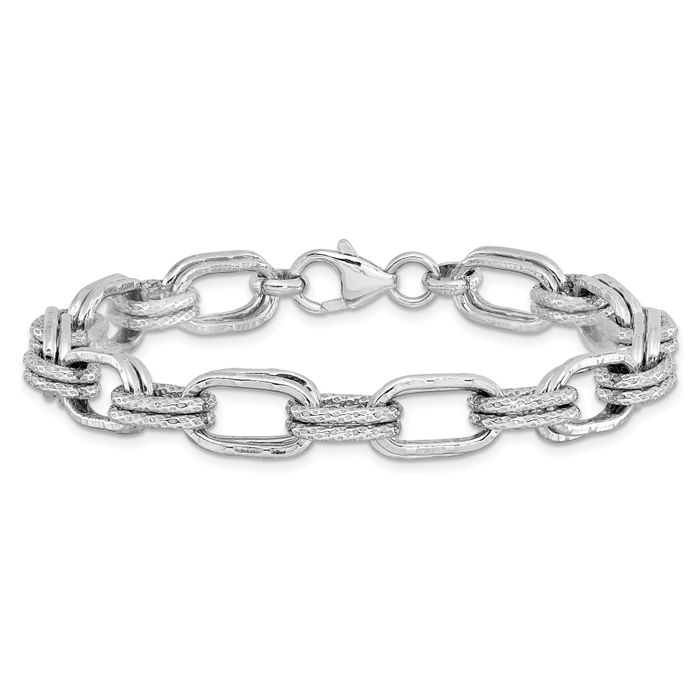 Insanely heavy sterling store silver cable link chain bracelet 925