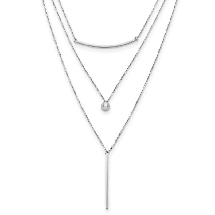 White Gold Layer outlet On 925 Silver Necklace