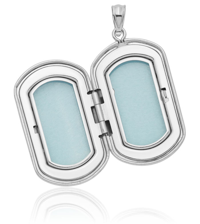 925 Sterling Silver Tree of Life Rectangular Personalized Photo Locket Necklace Picture Pendant Charm